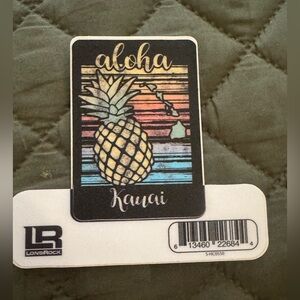 Aloha Kauai Pineapple Multicolored Sticker